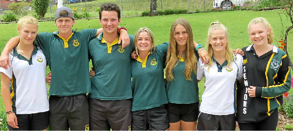 TALENT TIME: Kyogle athletes Veronika Kosmider, James McPaul, Sam Walters, Mikailah Piggot, Shania Porter, Carletta Owen and Tegan Graham. TALENT TIME: Kyogle athletes Veronika Kosmider, James McPaul, Sam Walters, Mikailah Piggot, Shania Porter, Carletta Owen and Tegan Graham.